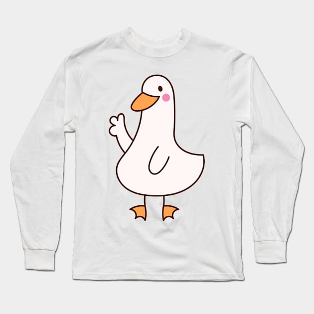 Peace out - goose Long Sleeve T-Shirt by medimidoodles